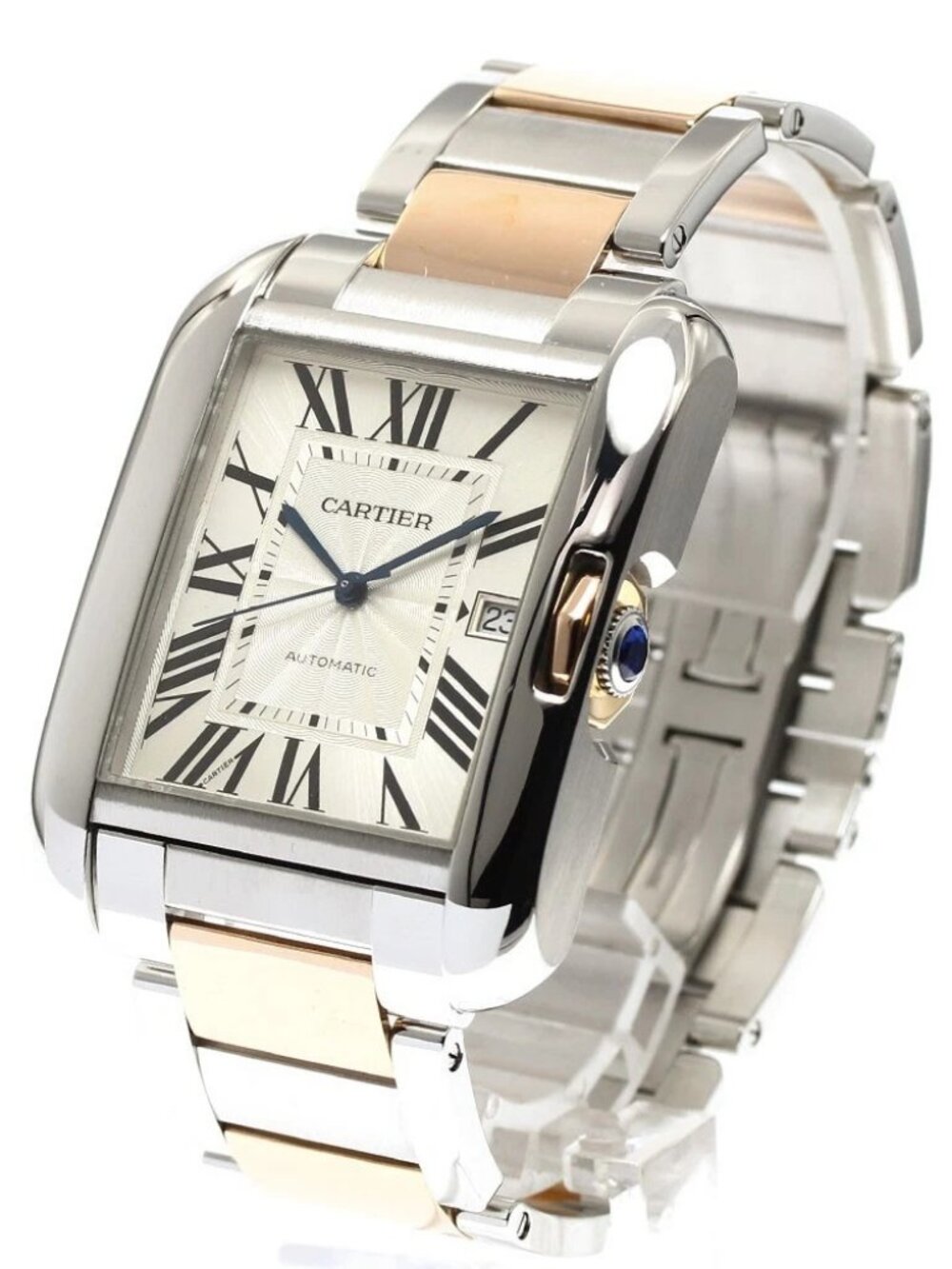 CARTIER Tank AnglaiseXL W5310006 Date 2 tone Silver Dial Automatic Men's_808729 - Picture 2 of 6